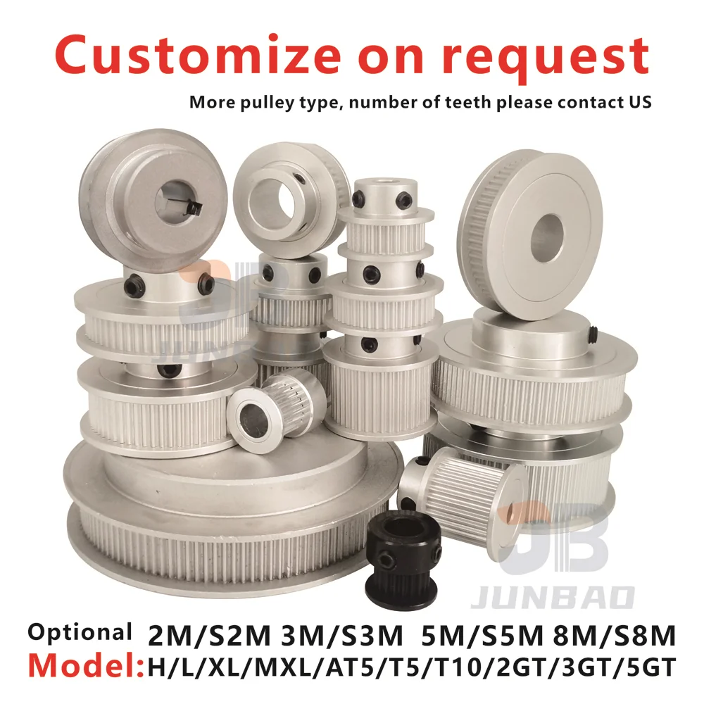 GT2 Timing Belt Pulley 12T 14T 15T 16T 17T 18T 19T 20T 22T 24T 25T 26T 28T 30Teeth 2GT Synchronous Gear Wheel 3D Printer Parts
