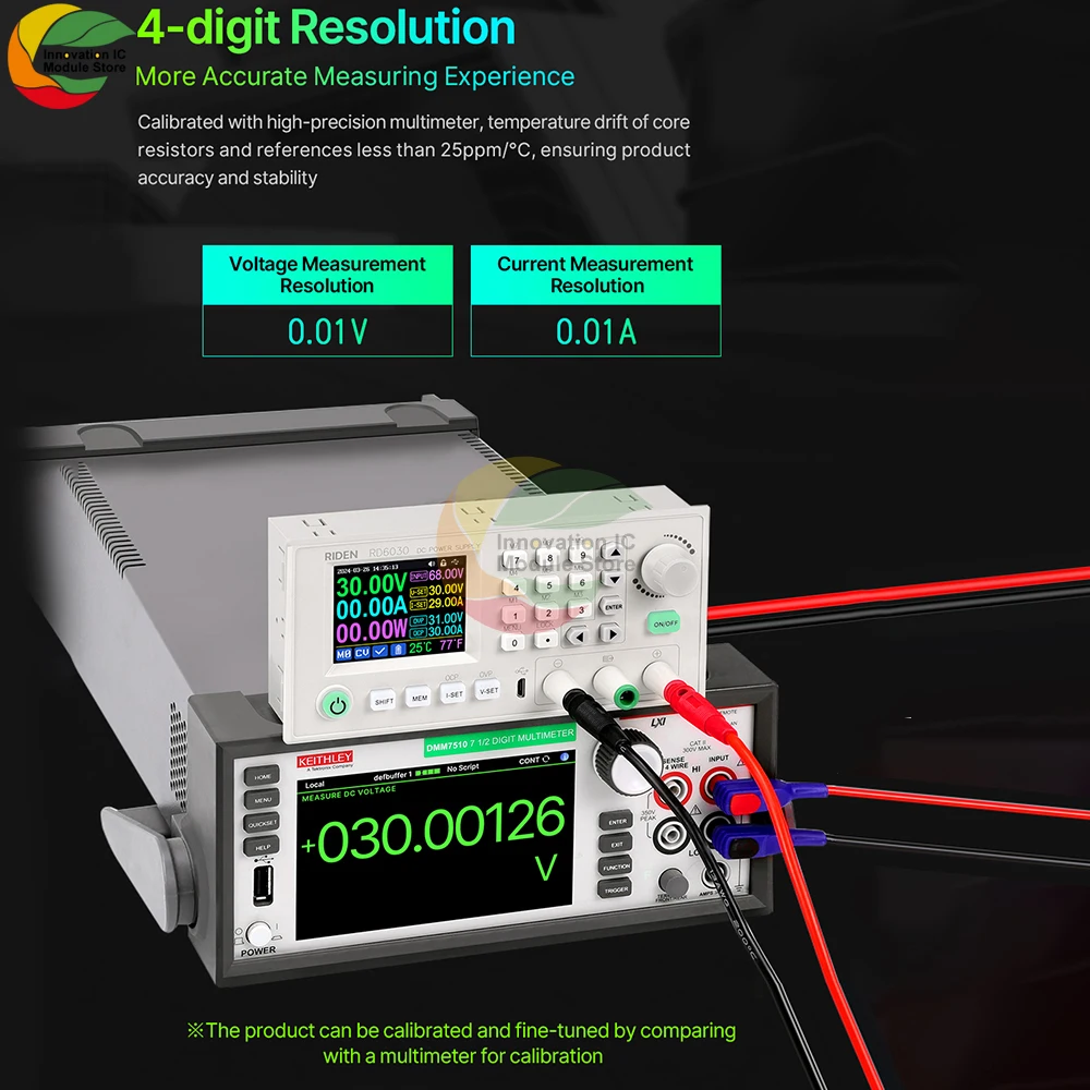 RD RD6030 RD6030W Zasilacz regulowany DC 2,4 Kolorowy wyświetlacz LCD 60V 30A 1800W Wyświetlacz cyfrowy Regulowany 12V 36V 48V 60V