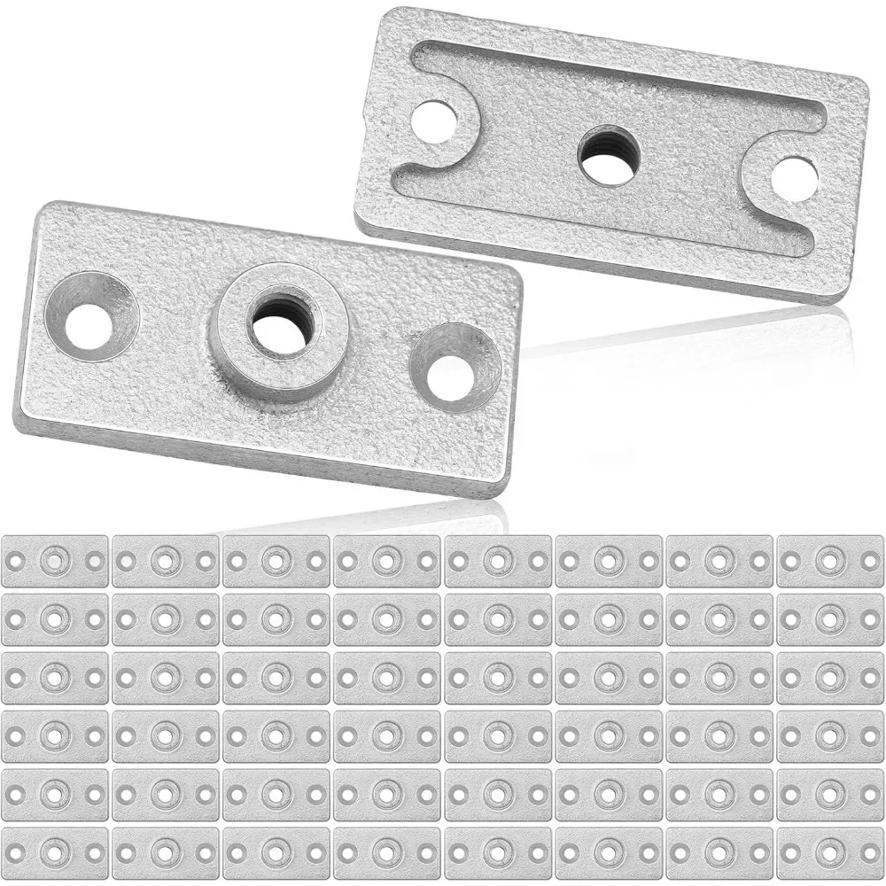 

48 Pack Ceiling Flange Hangers for 3/8 Inch Threaded Rod Galvanized Iron Wall Mount DIY Plumbing Industrial Decor
