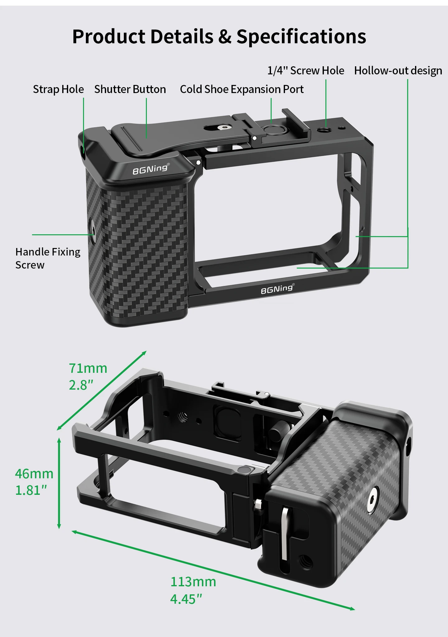 Essentieller Handgriff für Insta360 Ace Pro 2 Magnetischer Schnellwechseladapter Street Vlog Fotografie Kamerakäfig Zubehör – Detail 20
