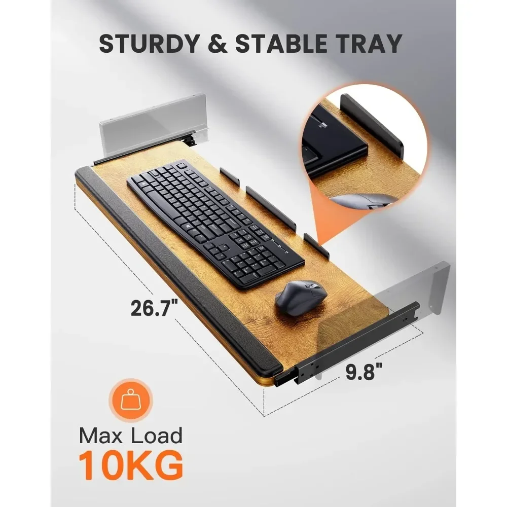 Electric Standing Desk with Keyboard Tray, Adjustable Height Sit Stand Up Desk, Home Office Desk Computer Workstation