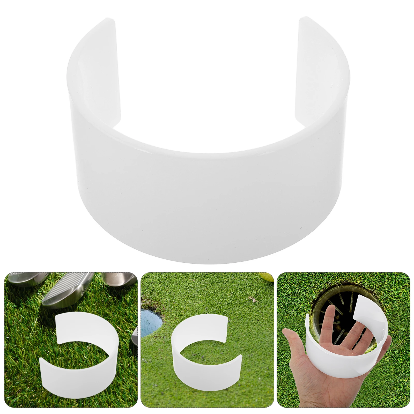 

Thickened Plastic Golf Hole Cup Cover Universal Putting Green Practice Tool Accurate Positioning Portable Golf Training Cup For