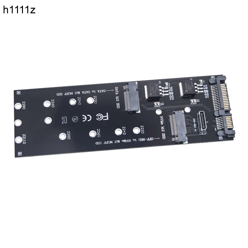 M2 SSD Adapter M.2 SATA B Key to SATA + M.2 NVME M Key to SFF-8611 Oculink Expansion Card Riser for 2230 2242 2260 2280 NGFF SSD