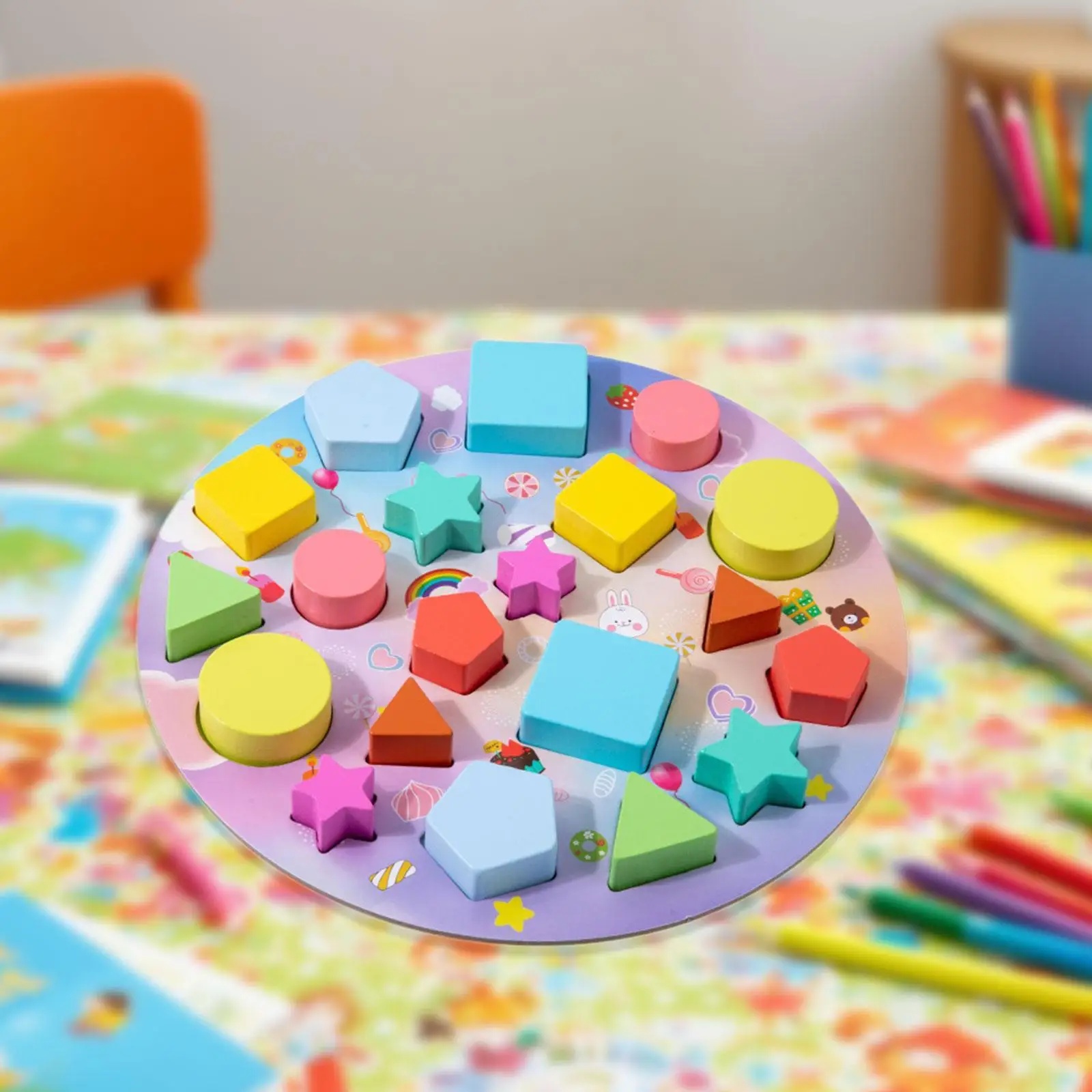 Juguete clasificador de formas de madera, juguetes educativos, juguete de Aprendizaje Temprano, bloques a juego con formas geométricas clásicas, bloques para 2 3 4 5