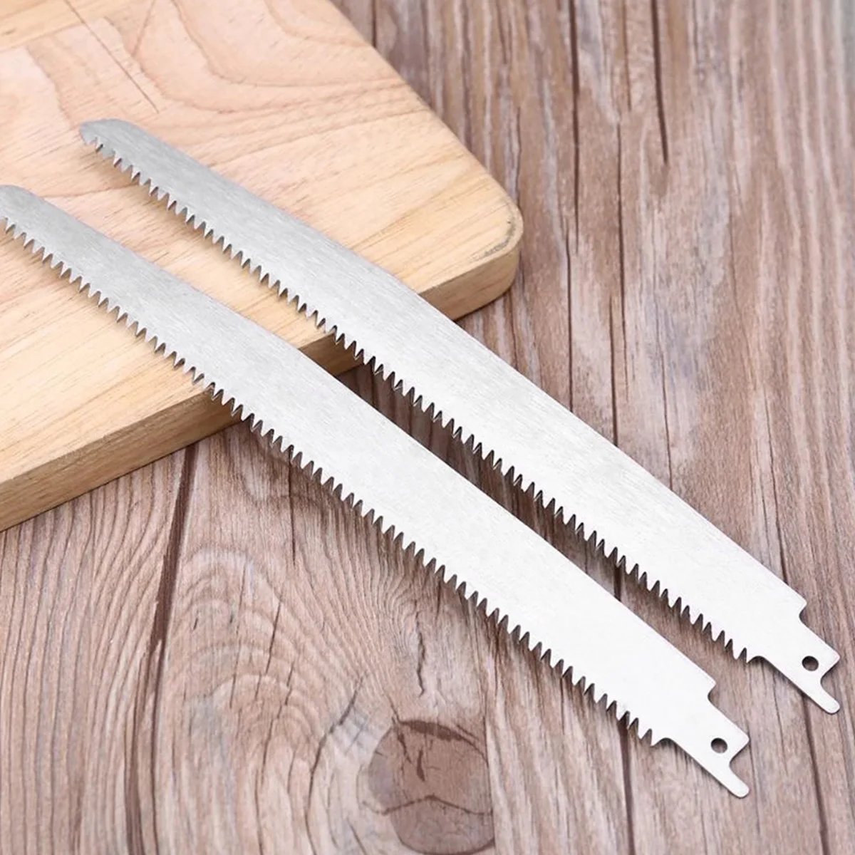 2Pcs Reciprocating Saw Blade Stainless Steel 5TPI Sharp Saw Blade for Cutting Wood Plastic Frozen Meat Beef Turkey Bone