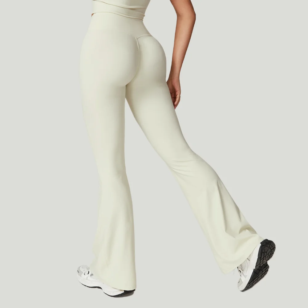 Women Flared Pants Yoga Bell-bottoms Tight Lifting Dance High Waist Tights Sport Pants Gym Running Breathable Fitness Leggings