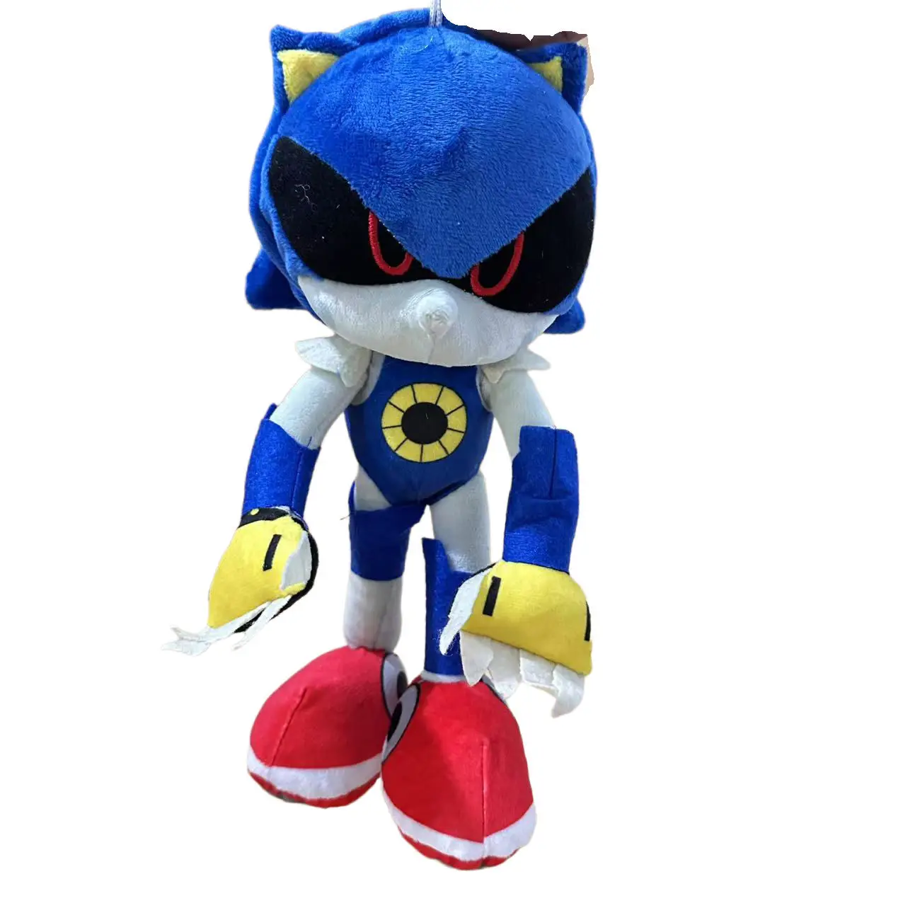 Muñeco sónico de Metal de 28cm, bonito juguete de Anime, juegos de Anime, ratón erizo, juguete de peluche suave corto, regalos para niños