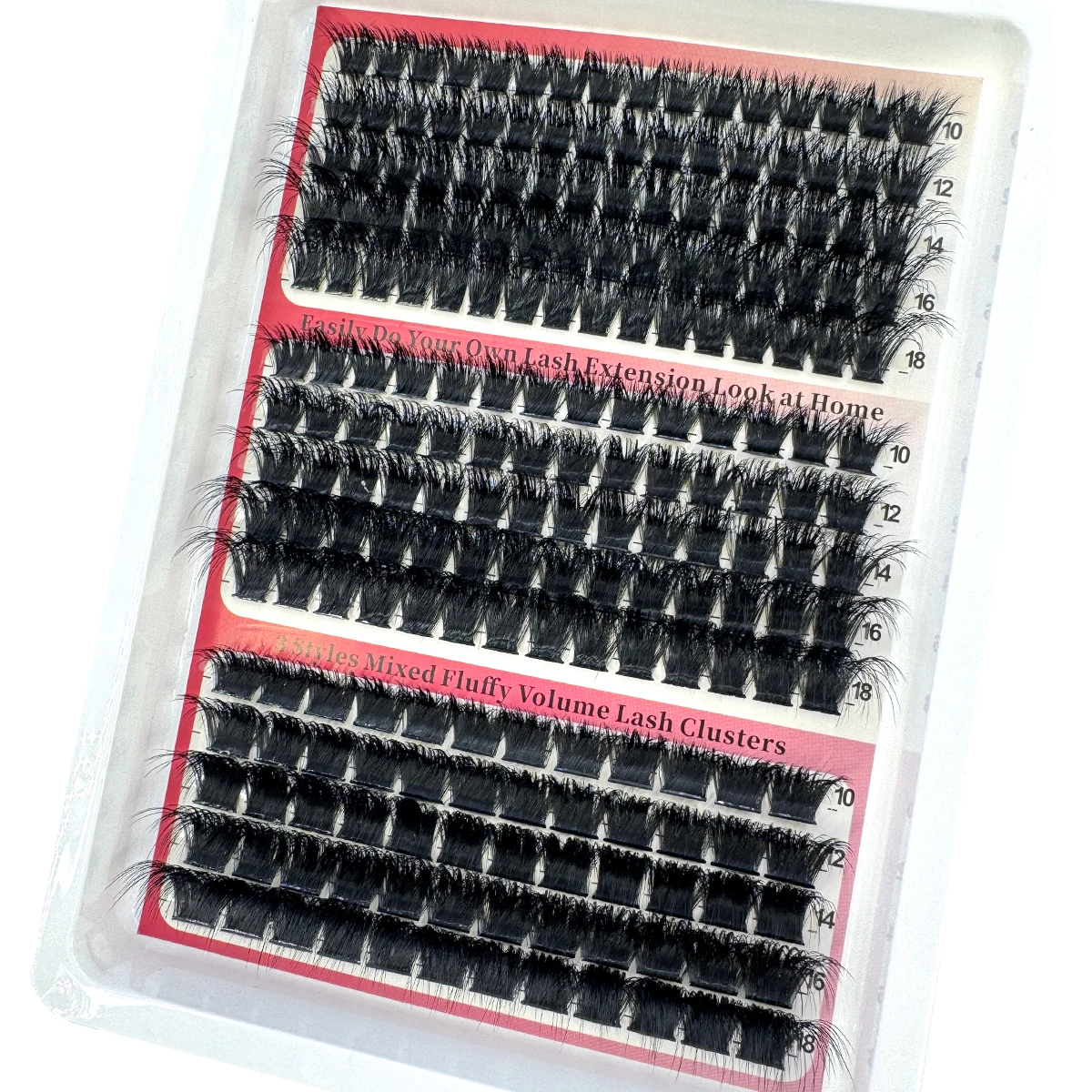 Neue 15 Reihen DIY 5D Flauschige Wimpern Cluster 60D-200D Dicke Wimpern Cluster Wispy Einzelne Wimpern 10-20mm Cluster Wimpern Verlängerung – Detail 9