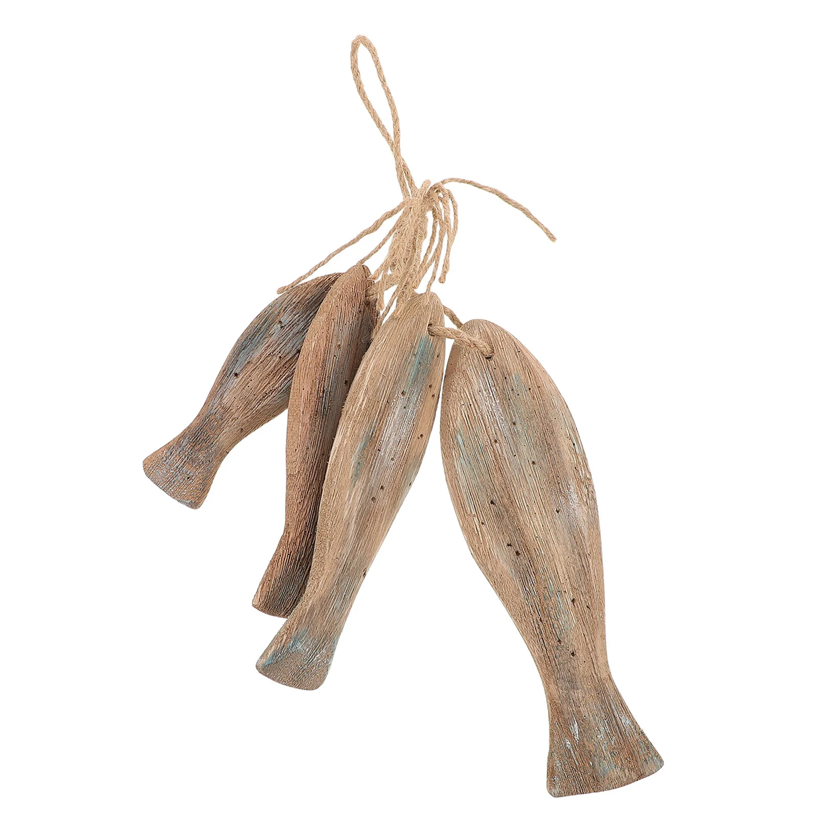 

Wooden Fish Hand Carved Rustic Nautical Wall Hanging Ornament for Lake House Beach Coastal Cabin Fishing Decor