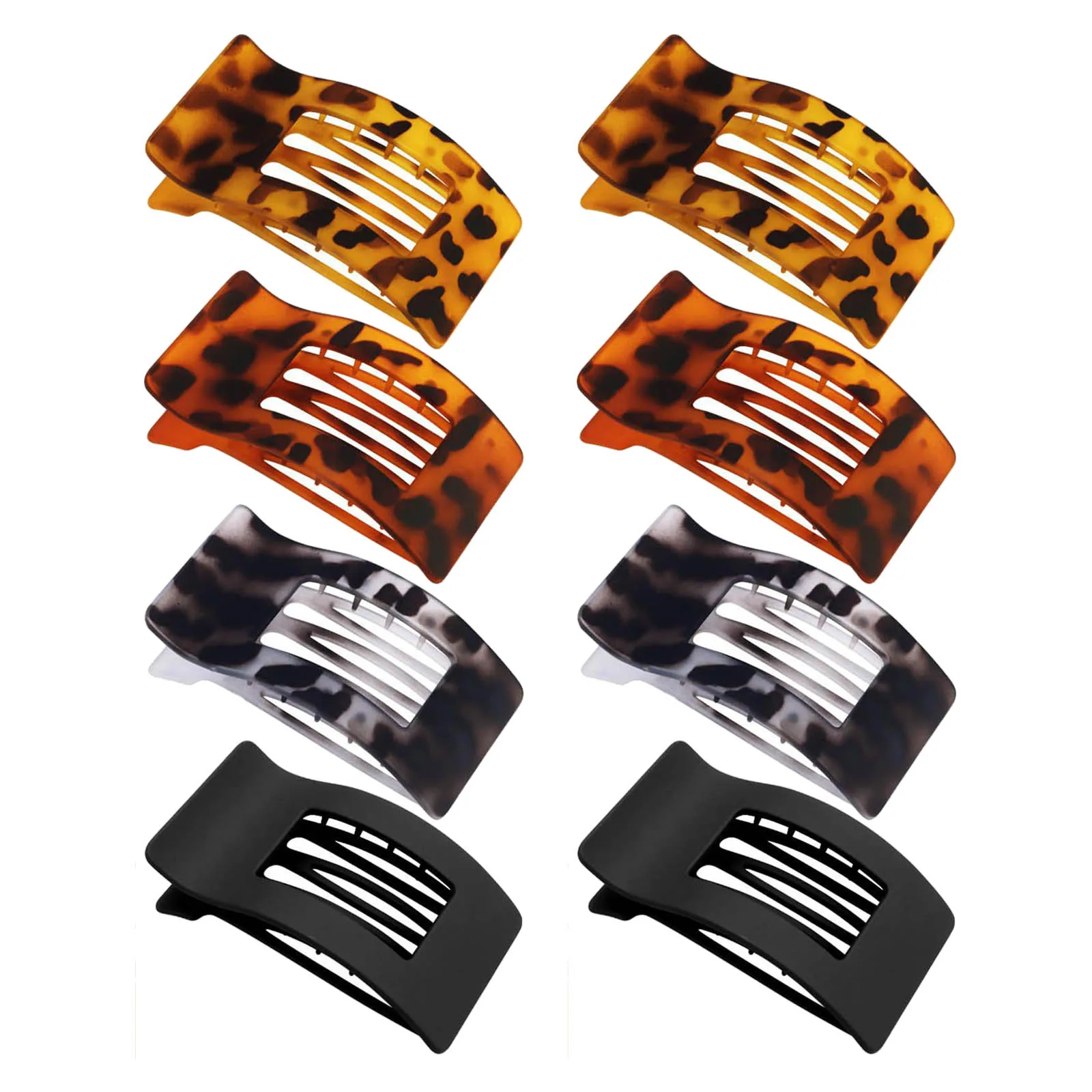 

Large Jaw Clip 8 Pack Flat Hair For Women – Large Rectangle No Slip Strong Square Hair Accessories For Thick & Hair Volume Clips