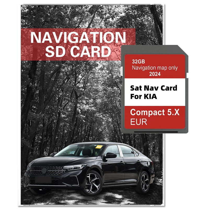 SD Card Navigation GEN5 Compact 5.X for KIA Carens/Ceed/Niro/Optima/Picanto/Rio/Soul/Sportage/Stonic Car GPS EU Map 2024 Version