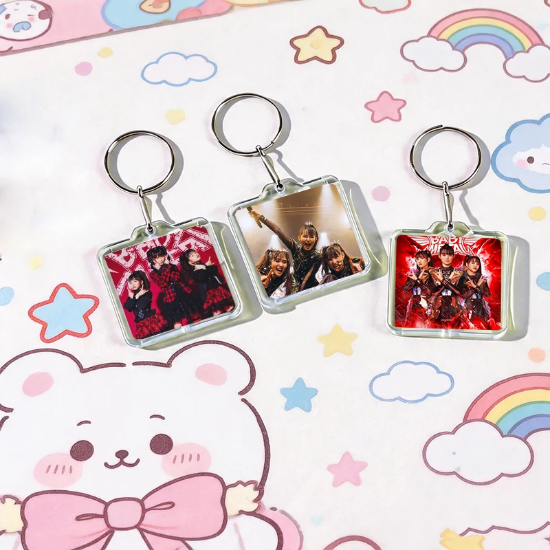 Rock Band Baby Acrylic Keychain Handmade Hanging Ornaments for Clothes Backpack Decoration Accessories Gifts with Friends