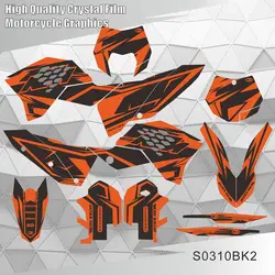 For KTM SX SXF 2007 2008 2009 2010 EXC EXCF 125 250 300 450 2008 2009 2010 2011 Graphics Decals Stickers Motorcycle Background