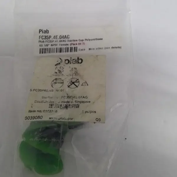 

Piab Fc35p.4e.04ag Suction Cup 60 1/8" Female Pack of 3 Brand New Original Brand New Original
