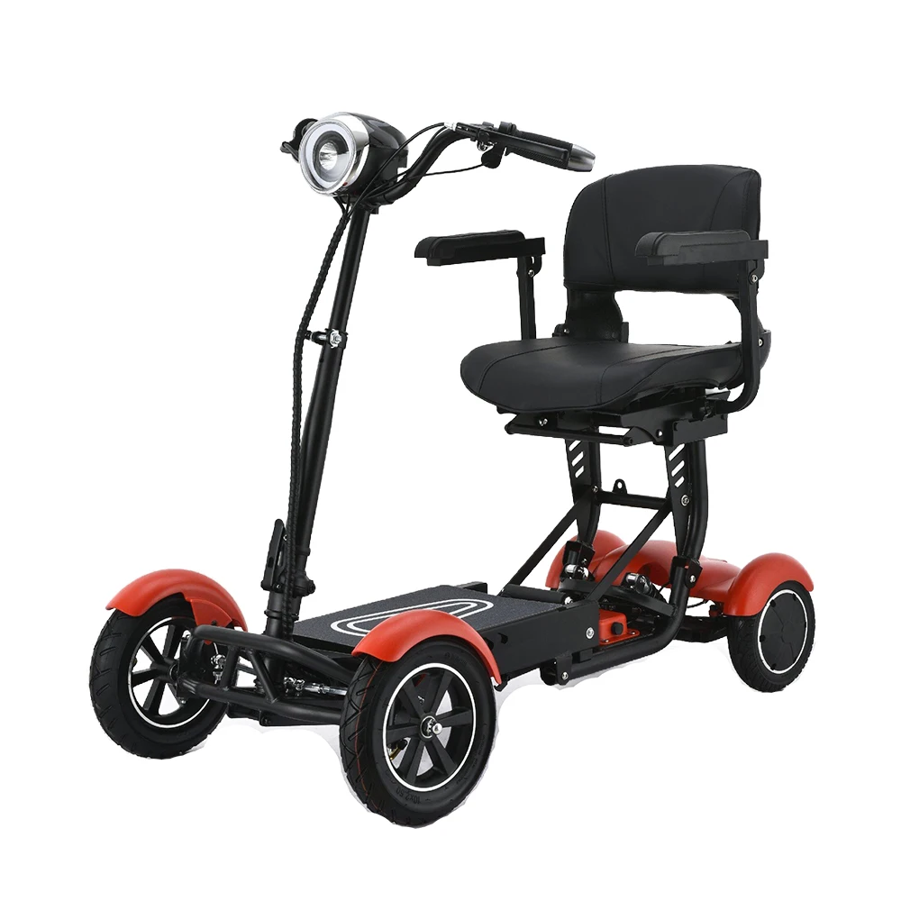 

6MSKS 4 Wheel Electric Scooter Adjustable Handlebar, 25 Miles Range, 500W Dual Motors for Short Trips/Seniors/Travel