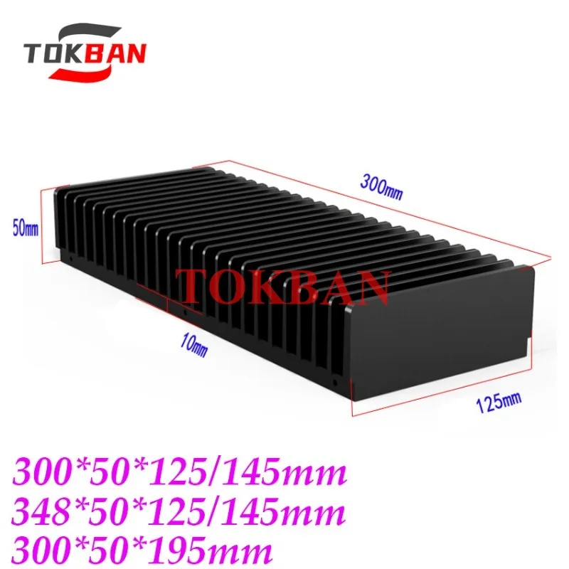 

Tokban Audio 1 Pcs 300/348*50*125/145mm All Aluminum Class A Power Amplifier Heat Sink for Diy Amplifier Audio Accessories