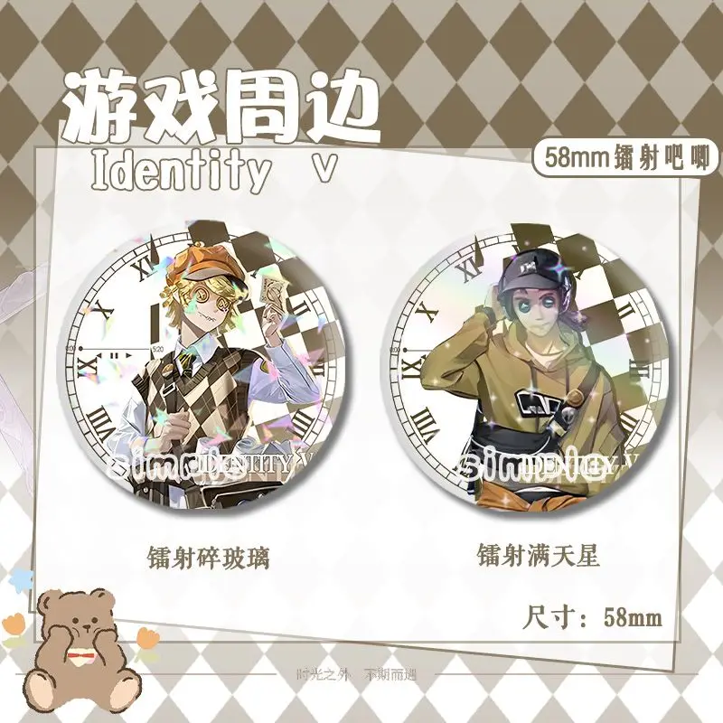 Anime Identity V Ithaqua Victor Grantz Ada Mesmer Emil Cosplay Student Backpack Button Clothes Badge Cartoon Collar Pin Brooch