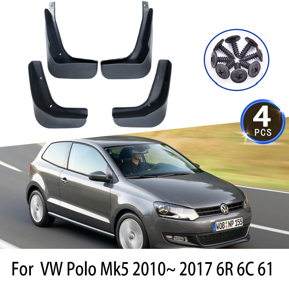 For Volkswagen VW Polo Mk5 2010 2011 2012 2013 2014 2015 2016 2017 6R 6C 61 Mud Flaps Splash Guards Flap Mudguards Fender Parts