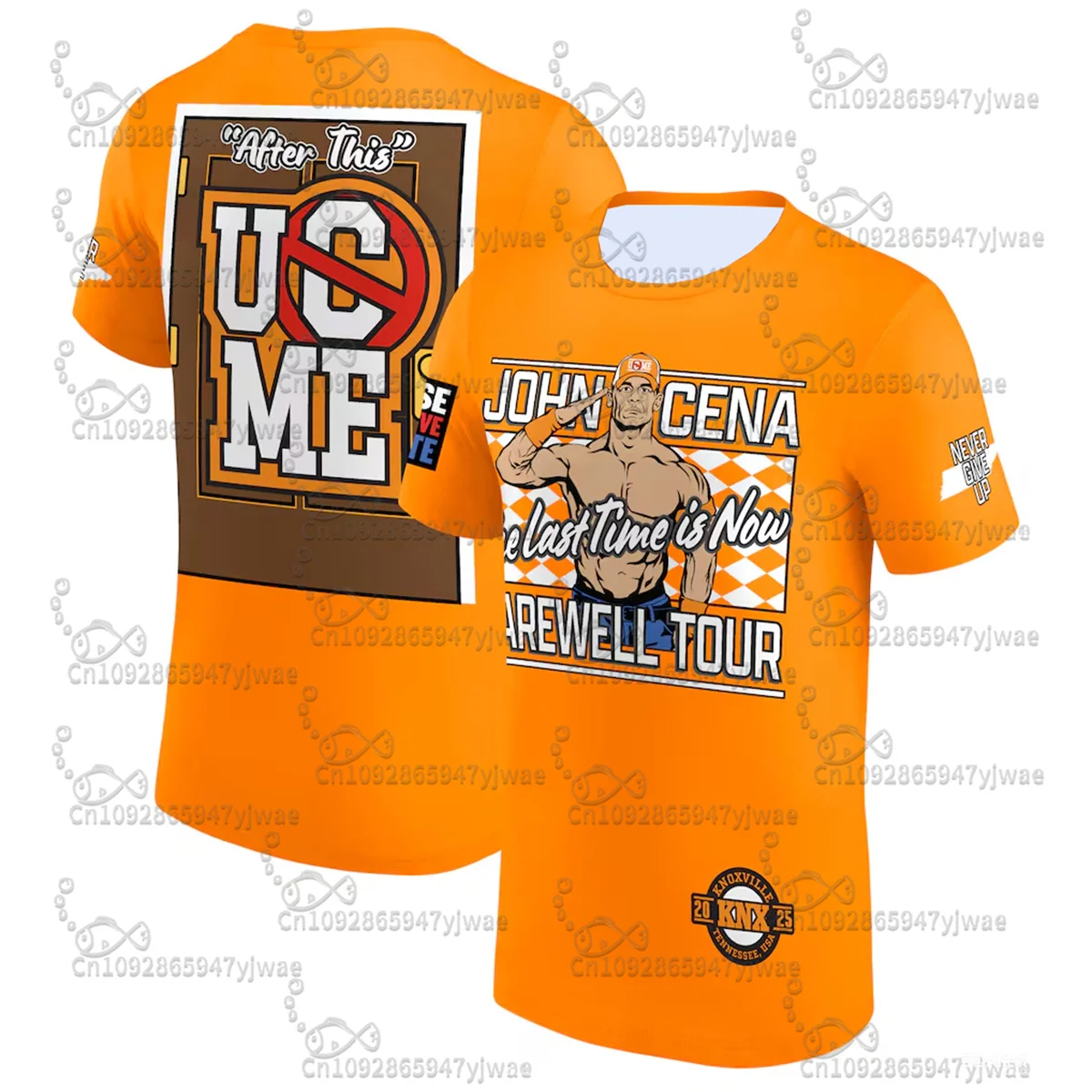 2025 جون سينا جولة وداع لندن تي شيرت الصيف الرجال المصارعة الرياضة المحملة لا تتخلى أبدًا شعار قميص مطبوع تي شيرت رجالي