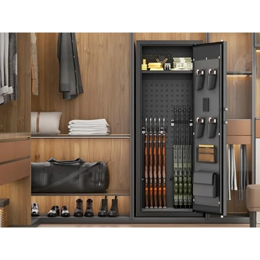 

10 Gun Safe for Rifles and Pistols,Quick Access Rifle Gun Safe with Password Lock, Gun Cabinet with Adjustable Shelve