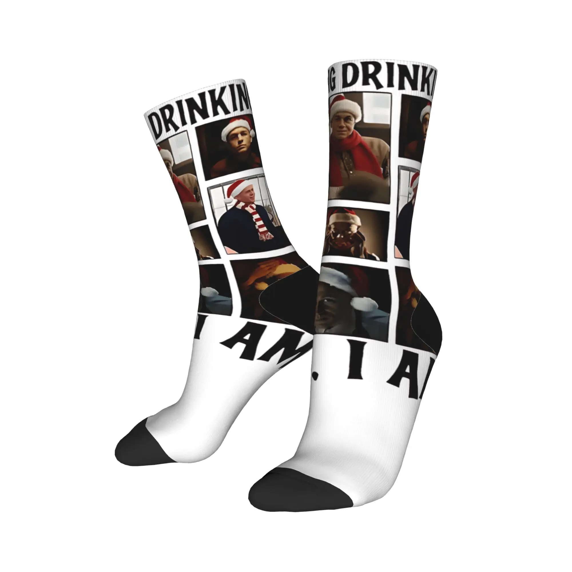 飲みに行くよ、そうです、クリスマスストッキング、チャーリー・ハンナム、エド・ゲイン、プリントソックス、冬用抗菌ソックス、ソフトソックス