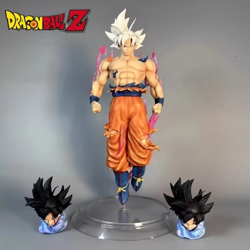 

New Arrival Hot Dragon Ball Son Goku Action Figure Three Head Replaceable Room Decoration Ornament Christmas Gift Birthday Gifts