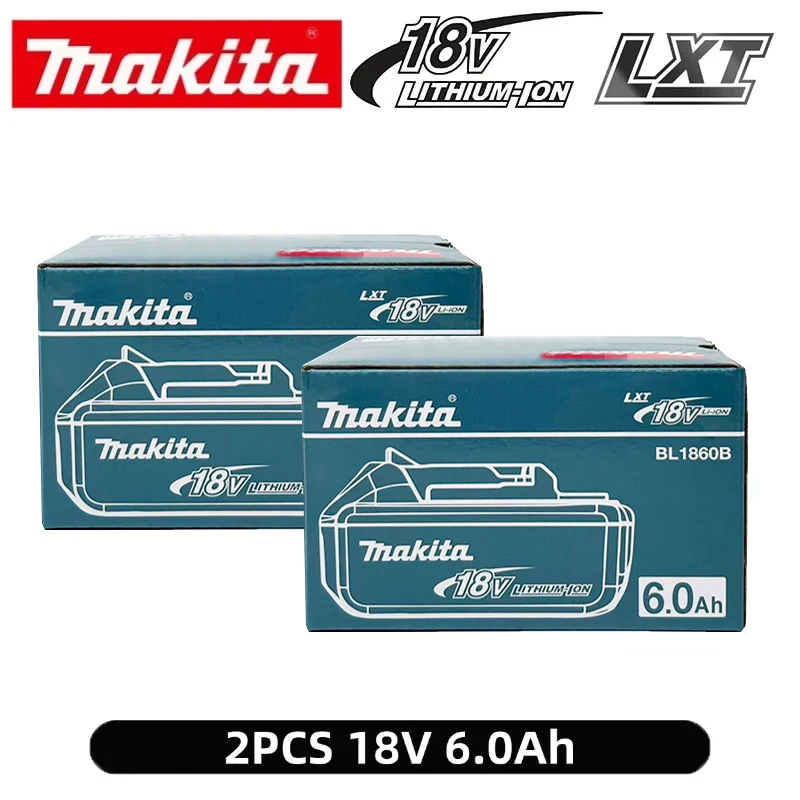 Originele 6AH Makita BL1860 6ah accu voor elektrische gereedschappen, Li-ion vervangende accu LXT BL1850 BL1840 voor 18V schroevendraaier met BMS 18v accu