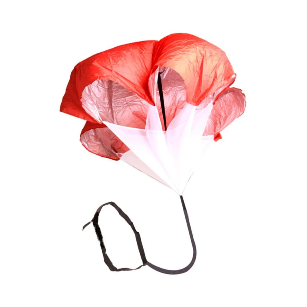 

Red Resistance Parachute Physical Fitness Umbrella Bright Color Running Equipment Strength Speed Training for Adults
