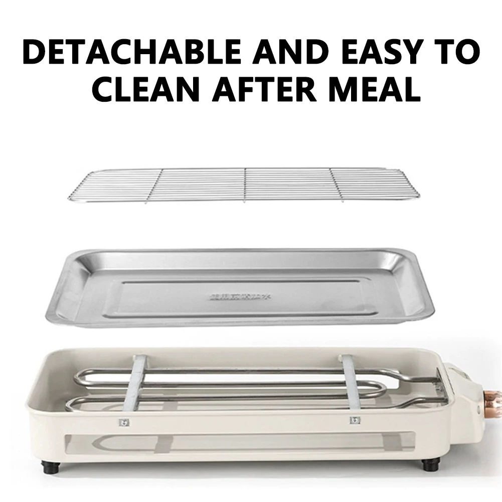 Non-Stick Electric Grills With Temperature Control Multi-Functional Korean BBQ For Home Detachable Parts Indoor Cooking Party view 5