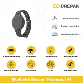 Monitoring 0.1 monitoring monitoramento de temperatura nrf 52832 bluetooth pulseira médica farol/ibeacon/ble 5.0 tag tesseract 41