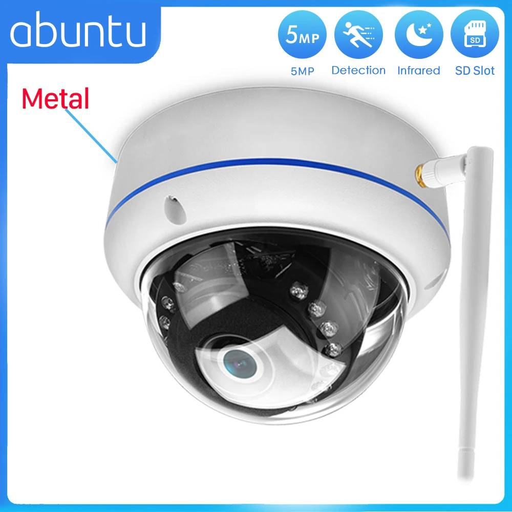 5MP HD Wifi IP Camera H.265 Metal Shell Dome Celling Surveillance Camera Audio Record For Home Security Protection ICSEE XMeye