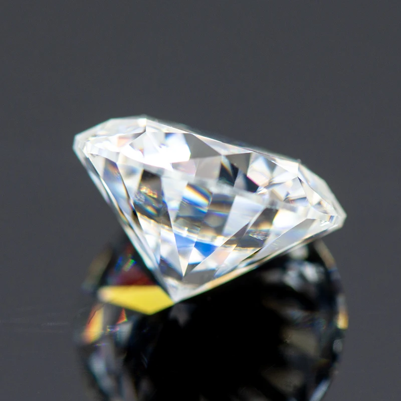 Moissanit-Stein, runder Schliff, D-Farbe, VVS1, 0,1 ct–12,0 ct, im Labor gezüchteter Edelstein für DIY-Schmuckherstellungsmaterialien, Pass-Diamant-Tester – Detail 8