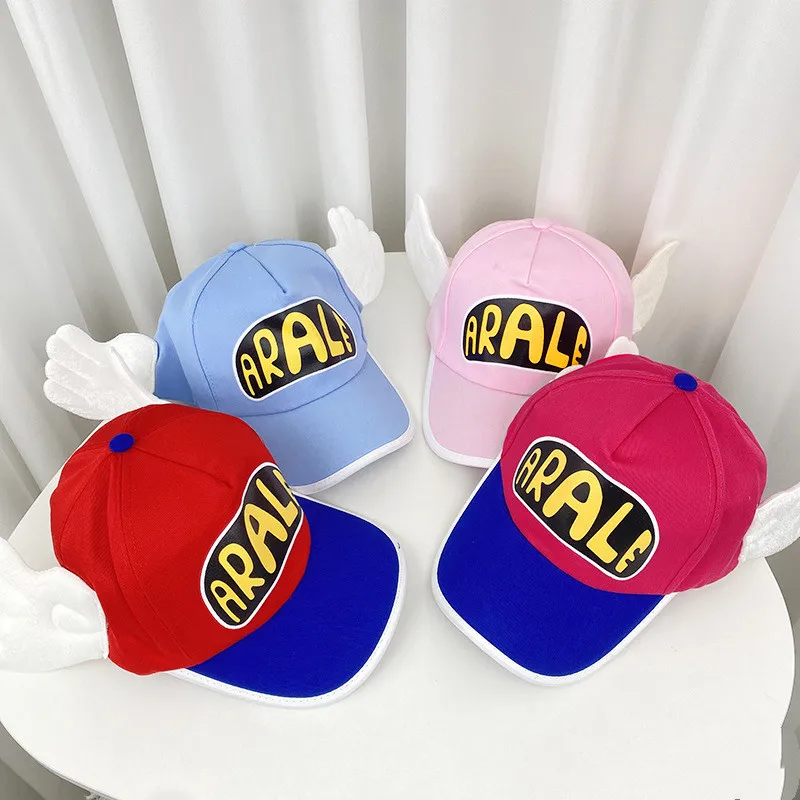 Anime Dr. Slump Arale Cap Sweet Angel Wings Unisex Sunshade Hat Casual Adjustable Baseball Hats Cute Winged Hat Outdoor