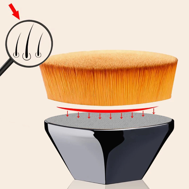 1 PCS Foundation Makeup Brushes Petal - Top plat en forme de brosse Kabuki pour la crème liquide ou les cosmétiques