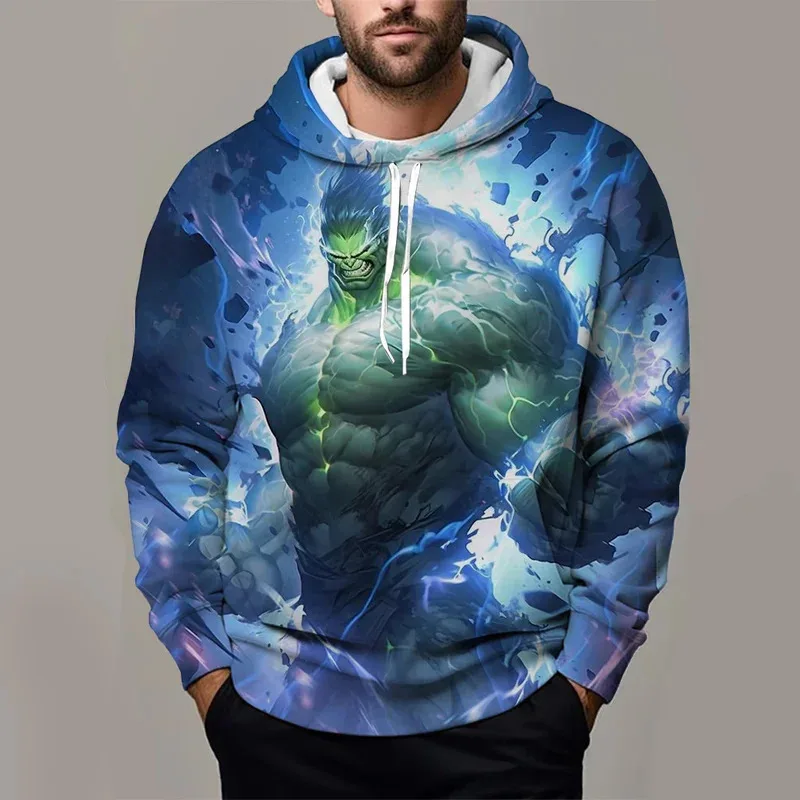 مارفل الفتيان والفتيات هوديس المتضخم الرجال هوديس ثلاثية الأبعاد الطباعة موضة البلوفرات هالك الرجال هوديس MINISO ملابس للرجال