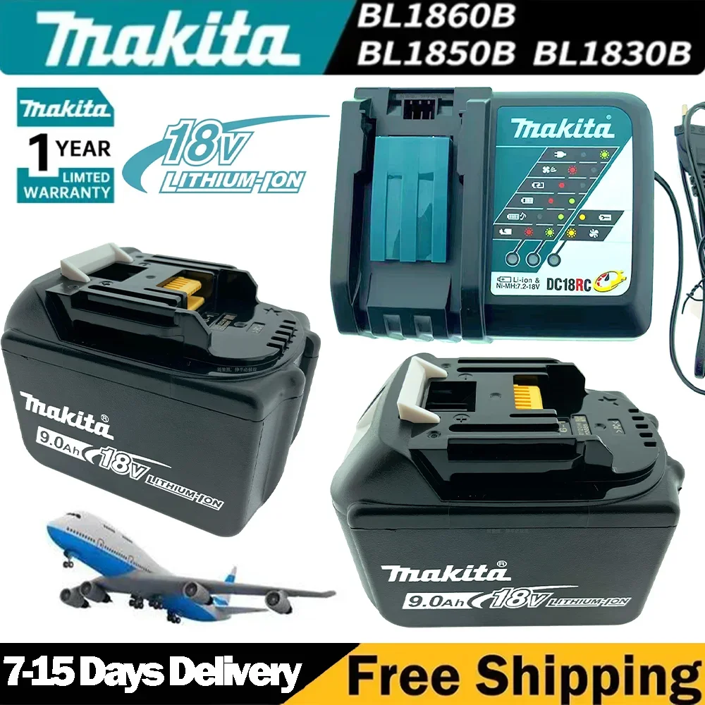 

Makita Original 9Ah/6Ah//5Ah for Makita 18V Battery bl1815 bl1830 bl1840 bl1845 bl1860 bl1445 bl1460 Replacement Lithium Battery