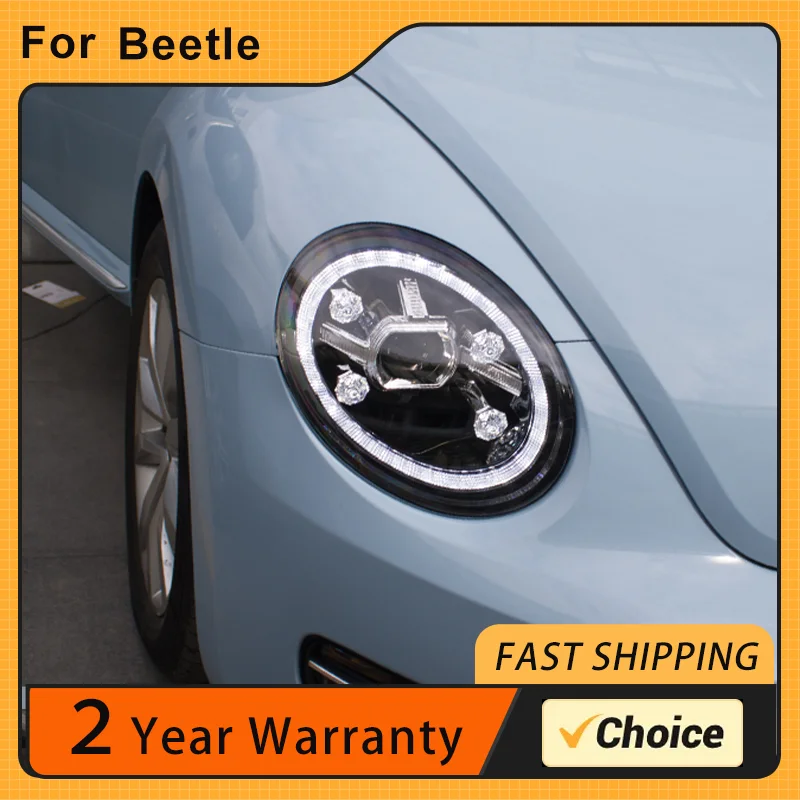 Scheinwerfer Für VW Käfer 2013-2021 Scheinwerfer Nebel Lichter Tagfahrlicht DRL VOLL LED Mit Beweglichen Blinker Lampe