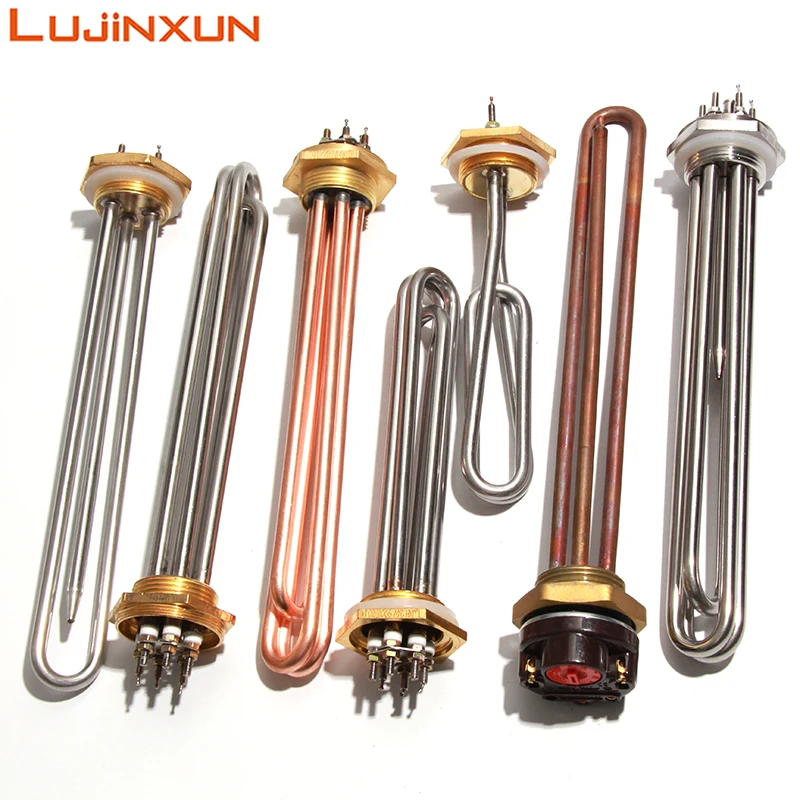 

LUJINXUN Custom Made Heating Element DN25 DN32 DN40 Water Heater Tube 220V 380V Industrial Resistance Heat Water Rod