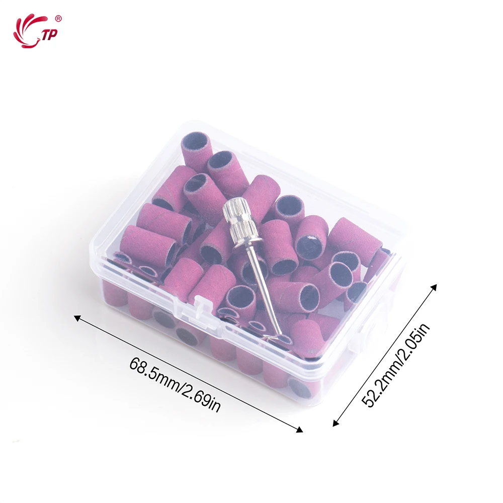 TP แถบขัดเล็บ50ชิ้น/กล่องสำหรับแมนเดรลหัวเจียรเล็บอุปกรณ์ทำเล็บไฟฟ้าเครื่องมือถอดเล็บเจล