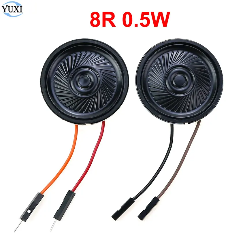 YuXi 8R 0.5W Ultra-thin Speaker Electronic Dog Toy Horn Speaker Diameter 40mm Loudspeaker With Dupont Wire Male Female Plug