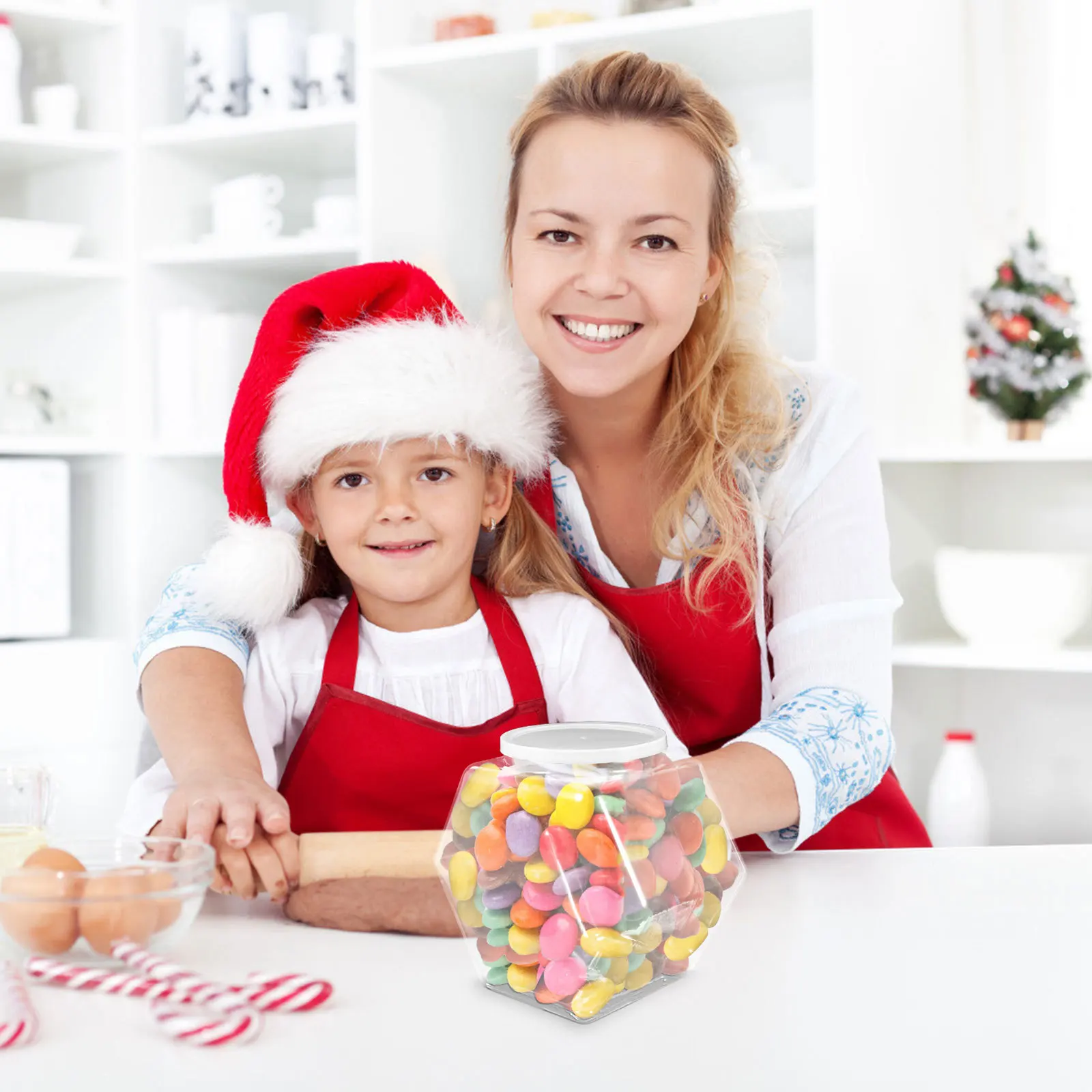 Банка для печенья с герметичными крышками Конфеты Прозрачный чай Банки для печенья Контейнеры Контейнеры