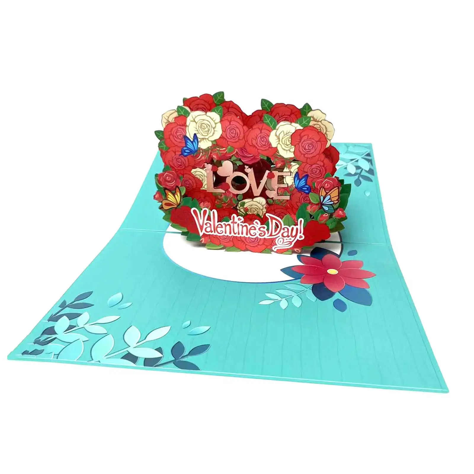 Romantic Pop Up Valentine Cards for Couple 3D Paper Art Love Letter with Envelope Wedding Anniversary Birthday Greeting Card