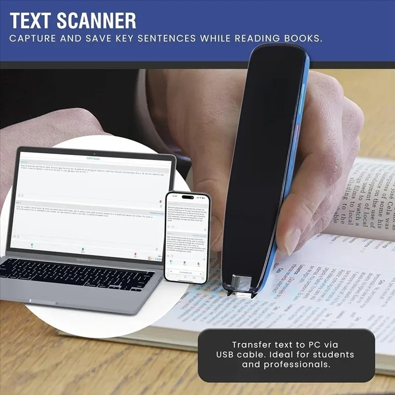 

Efficient-Scan Reader Pen,16GB Dictionary Scanner Translator Scanning Pen OCR Digital Voice Translator Device