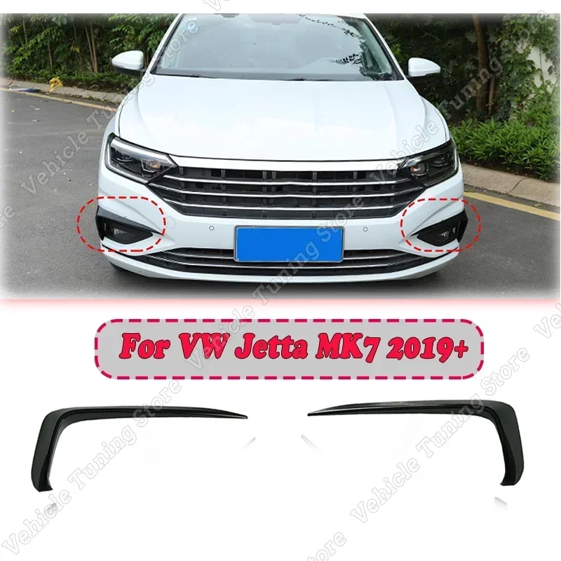 Front Bumper Fog Light Cover Splitter Canard Fins Side Vent Wind Knife Trim For VW Jetta MK7 GLI R-LINE SEL S Highline 2019-2022