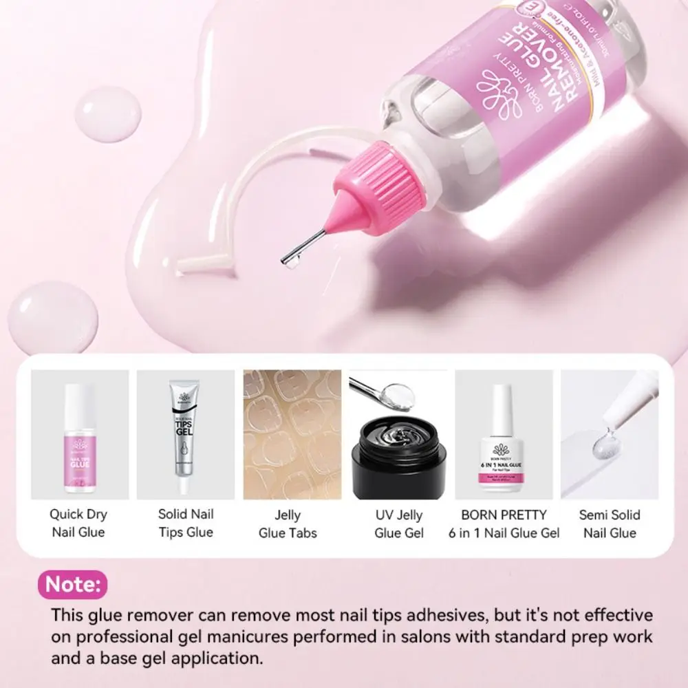 

30ML Bottle Nail Glue Remover Liquid Easy Removal Precise Control Nail Gel Remover Easy to Use Gentle Formula Nail Glue Remover