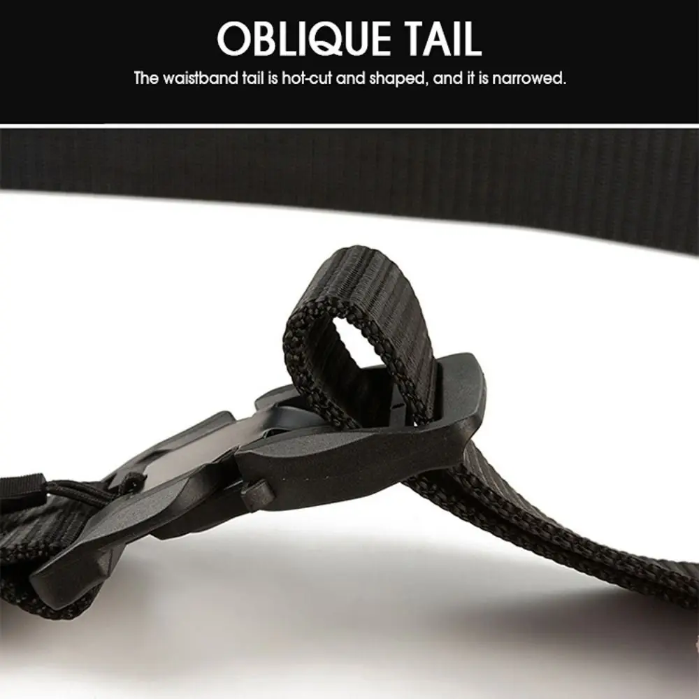 حزام نايلون للرجال بإبزيم معدني متين قابل للتعديل يناسب الجميع حزام جينز على الطراز الكوري حزام قماش بسيط رياضي #3