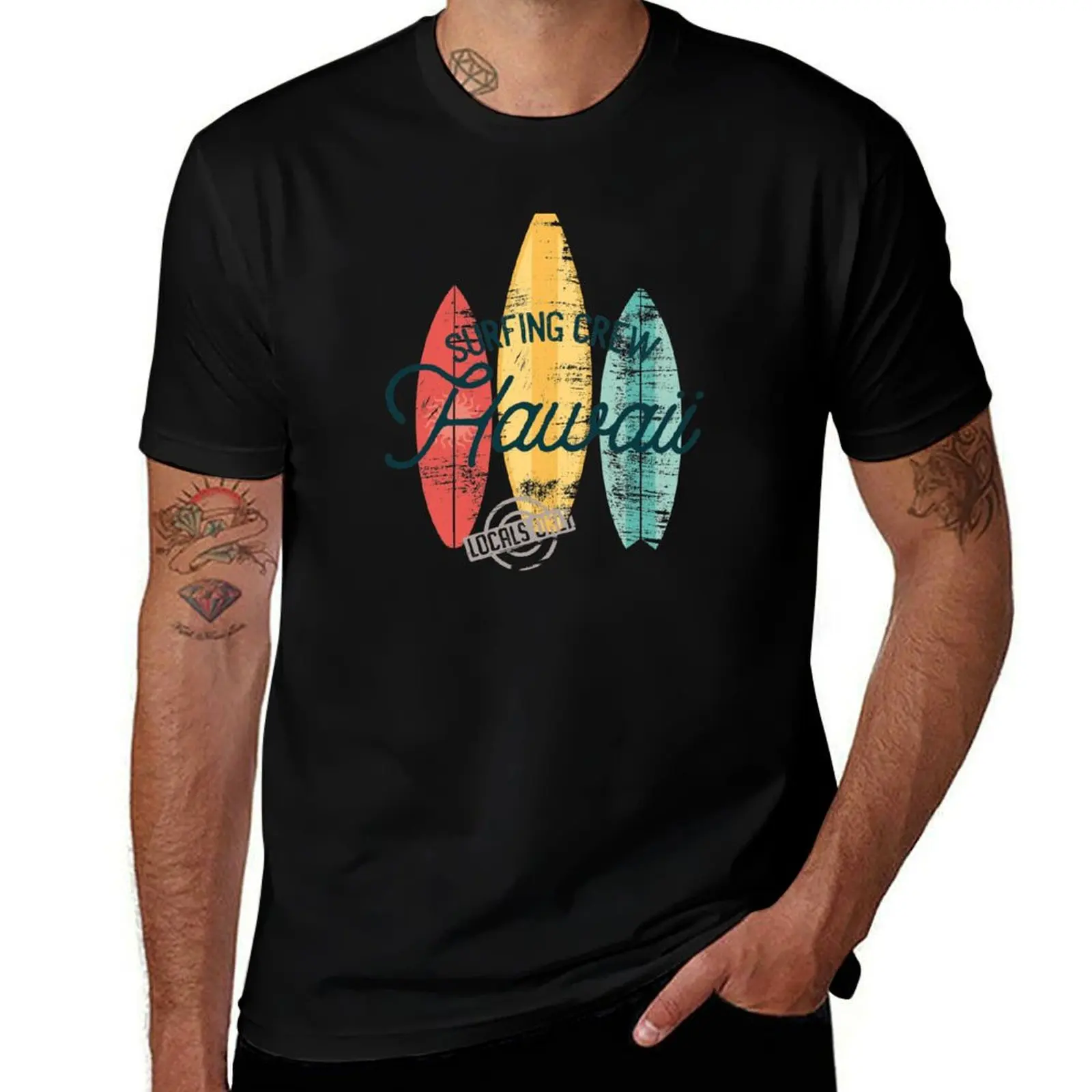 

Surfing Crew - Hawaii Locals Only T-Shirt t shirt man luxury t shirt man plain T-Shirt