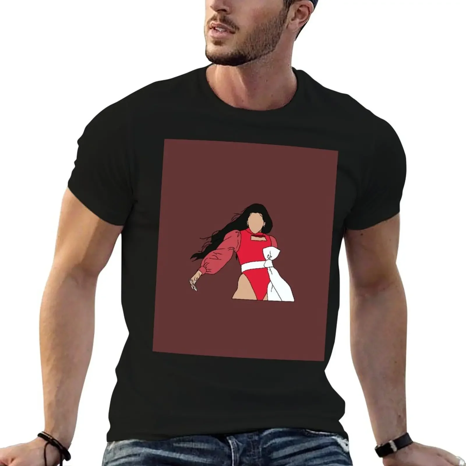 

Rosalía Latin Grammys 2019 outline T-Shirt vintage graphic tee vintage heavy weight t shirts for men