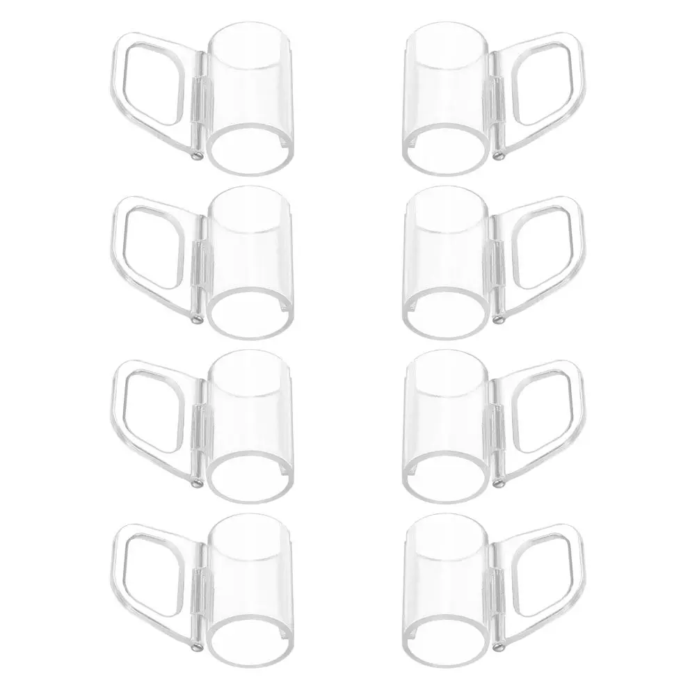 8Pcs Clear Plastic Window Shade Lifting Clamps for Pleated Blinds Blind Clips Bottom Fixing Roller Shade Pull Down Handles