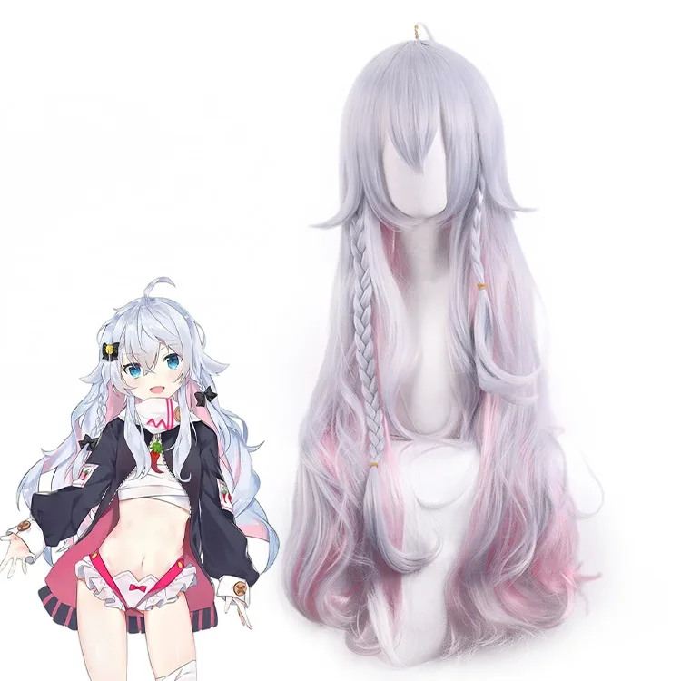 

Long Straight Synthetic Wig Anime Cosplay Costume Hair for Women Party Daily Use Heat Resistant Fiber